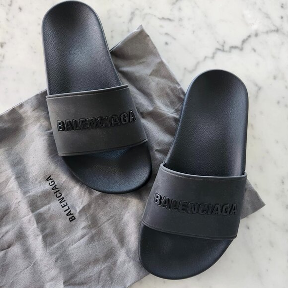 BALENCIAGA Rubber Slides (not available in stores) - Picture 1 of 6